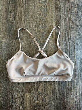 Alo Airlift Intrigue Bra in Taupe - Size S
